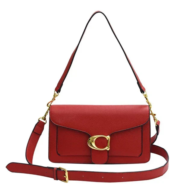 Strukturierte Schulter-Crossbody-Tasche für Damen mit Überschlag