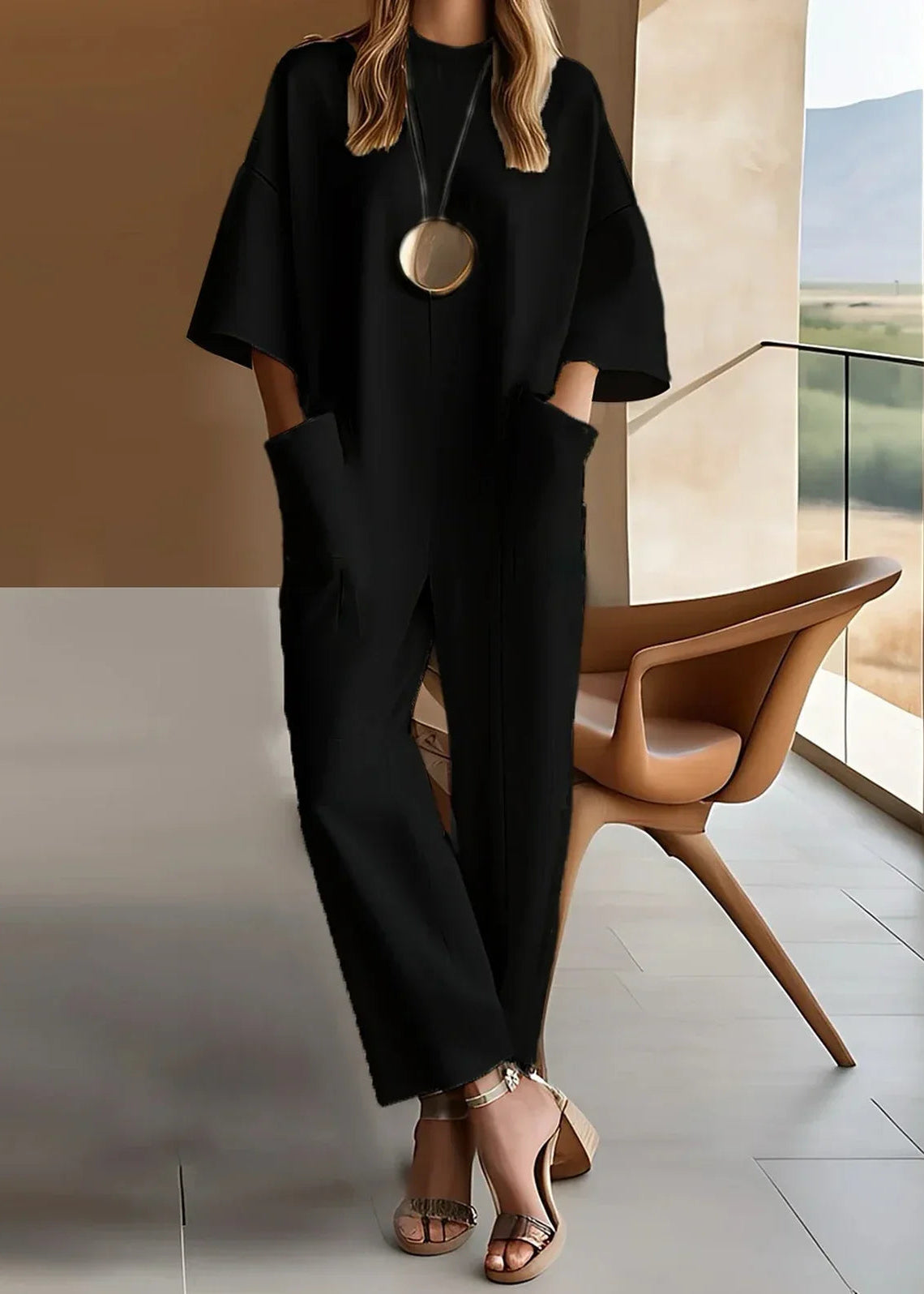 Damen-Jumpsuit mit weiter, lässiger Passform