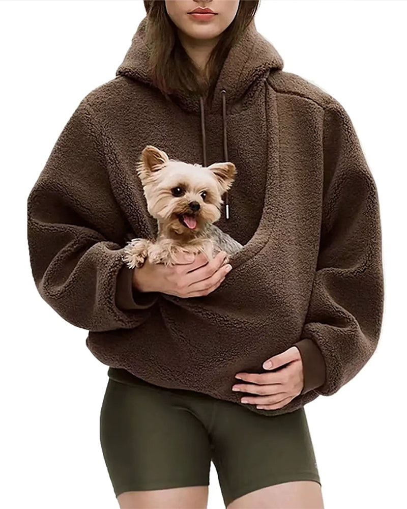 Sweat à capuche ample en molleton pour femme