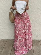Długa spódnica damska boho w paisley