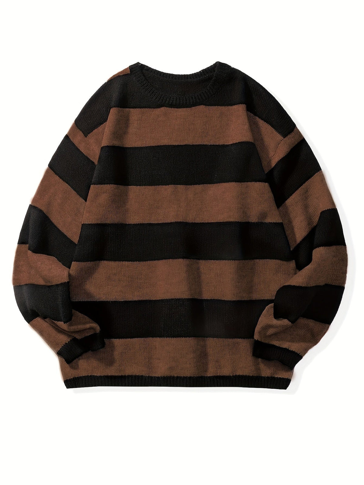 Maglione da uomo a girocollo a righe