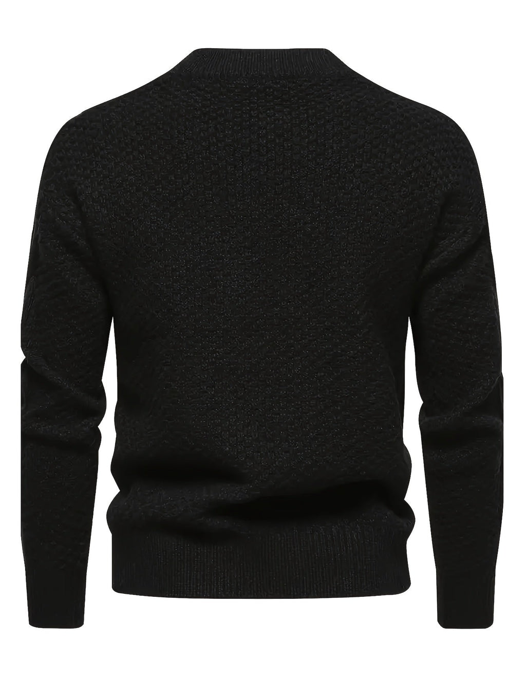 Kabelstrikket rundhalset sweater til mænd