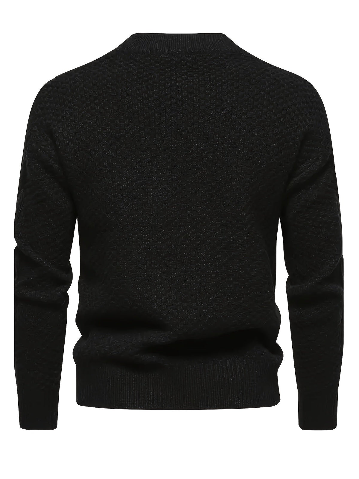 Kabelstrikket rundhalset sweater til mænd