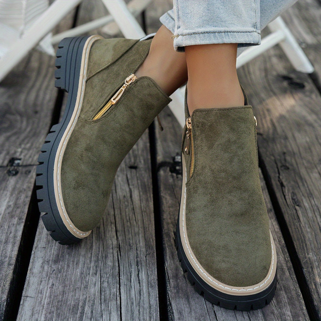 Women’s Side Zip Platform Ankle Boots