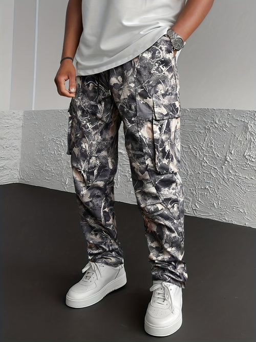 Herren-Cargo-Joggerhosen im Camouflage-Muster
