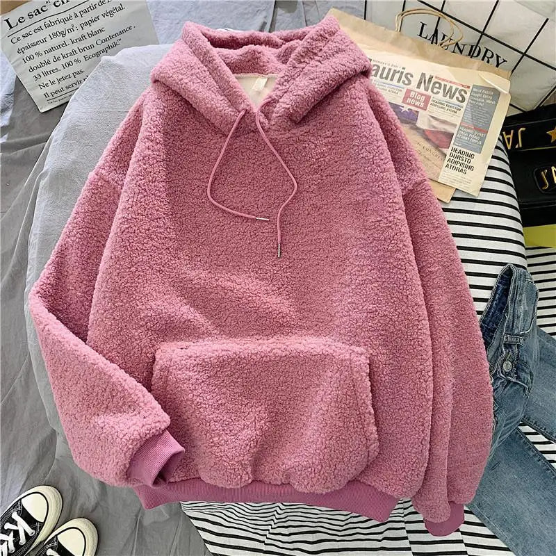 Sweat à capuche en polaire pour femme