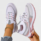 Women's Breathable Mesh Lace-Up Sneakers