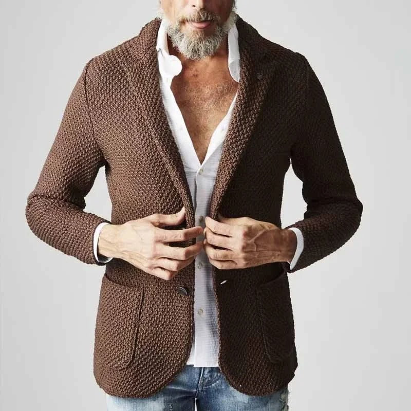 Blazer homme en maille texturée