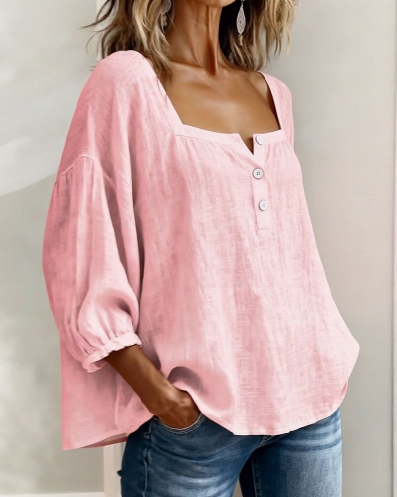 MOREAU LYON | BLOUSE À COL CARRE POUR FEMMES