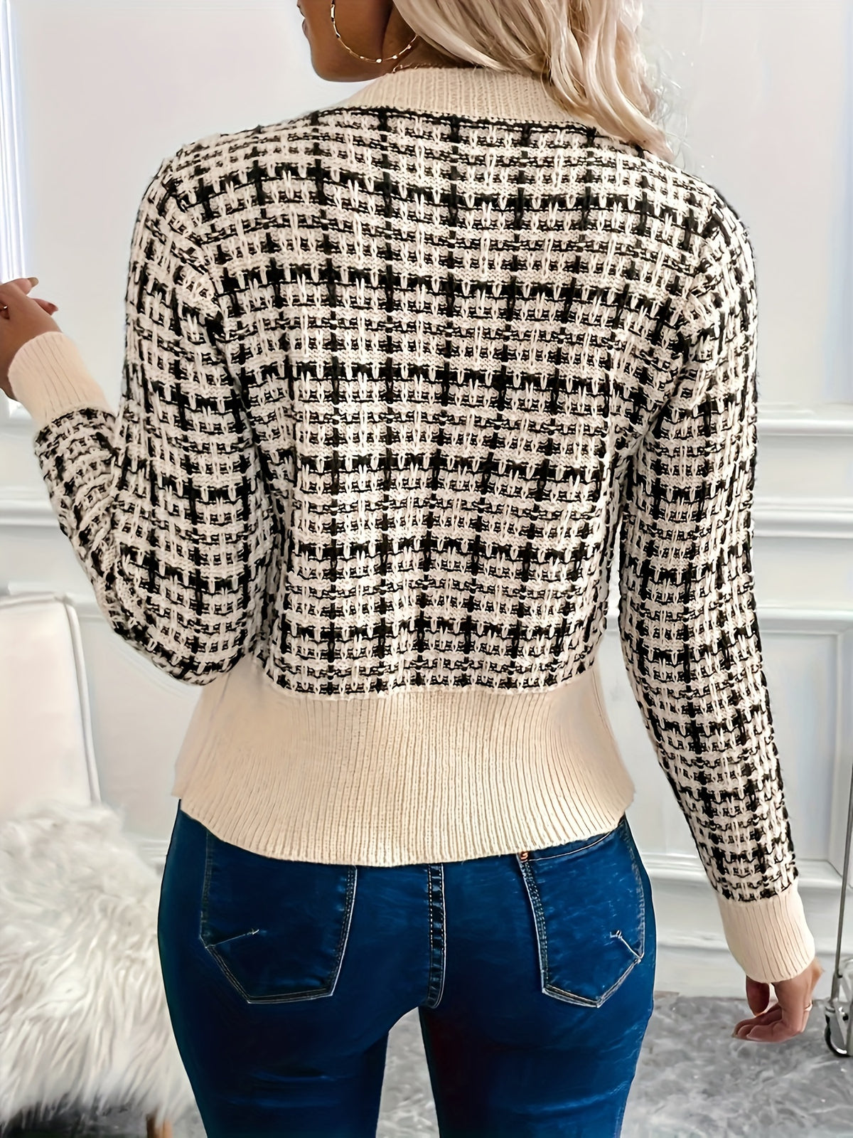 Women’s Textured Button-Front Cardigan