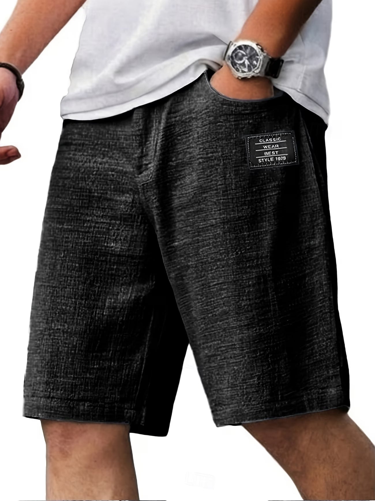 Casualteksturerede shorts til mænd