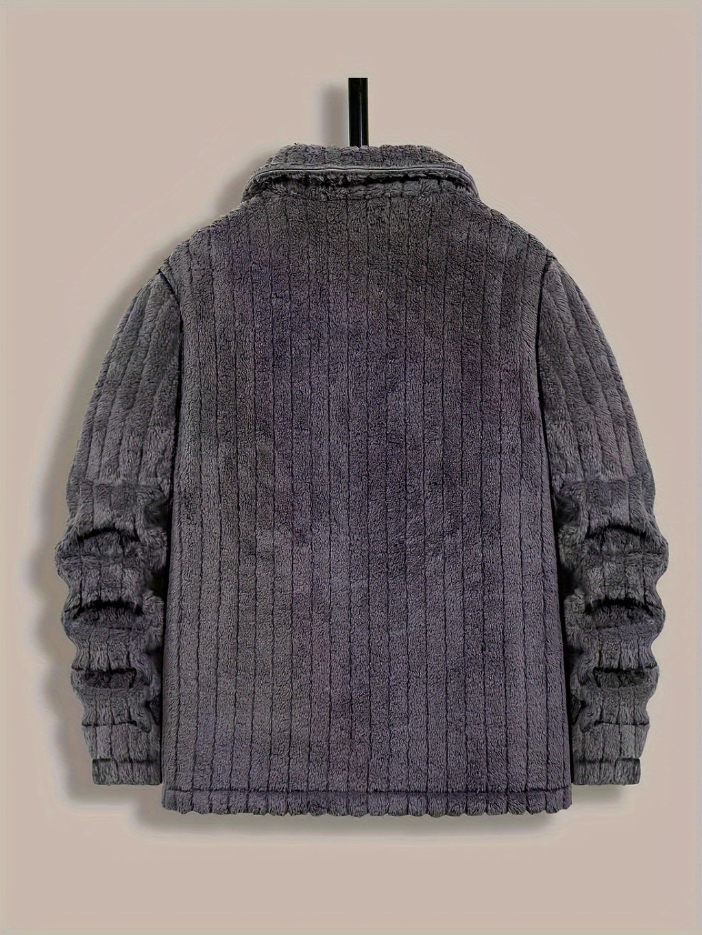 Texturierte Plüsch-Hemdjacke für Herren