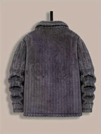 Texturierte Plüsch-Hemdjacke für Herren