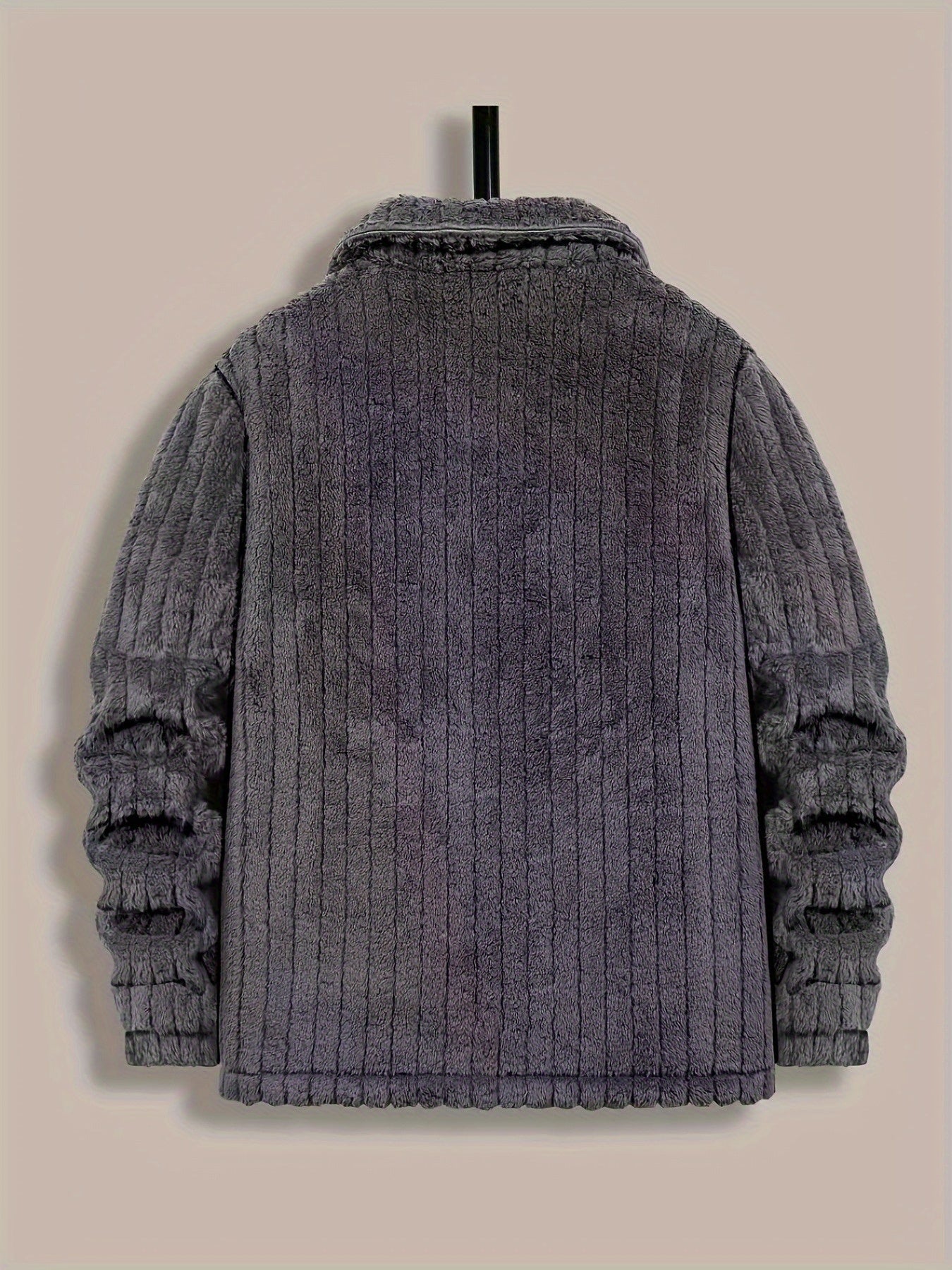Texturierte Plüsch-Hemdjacke für Herren