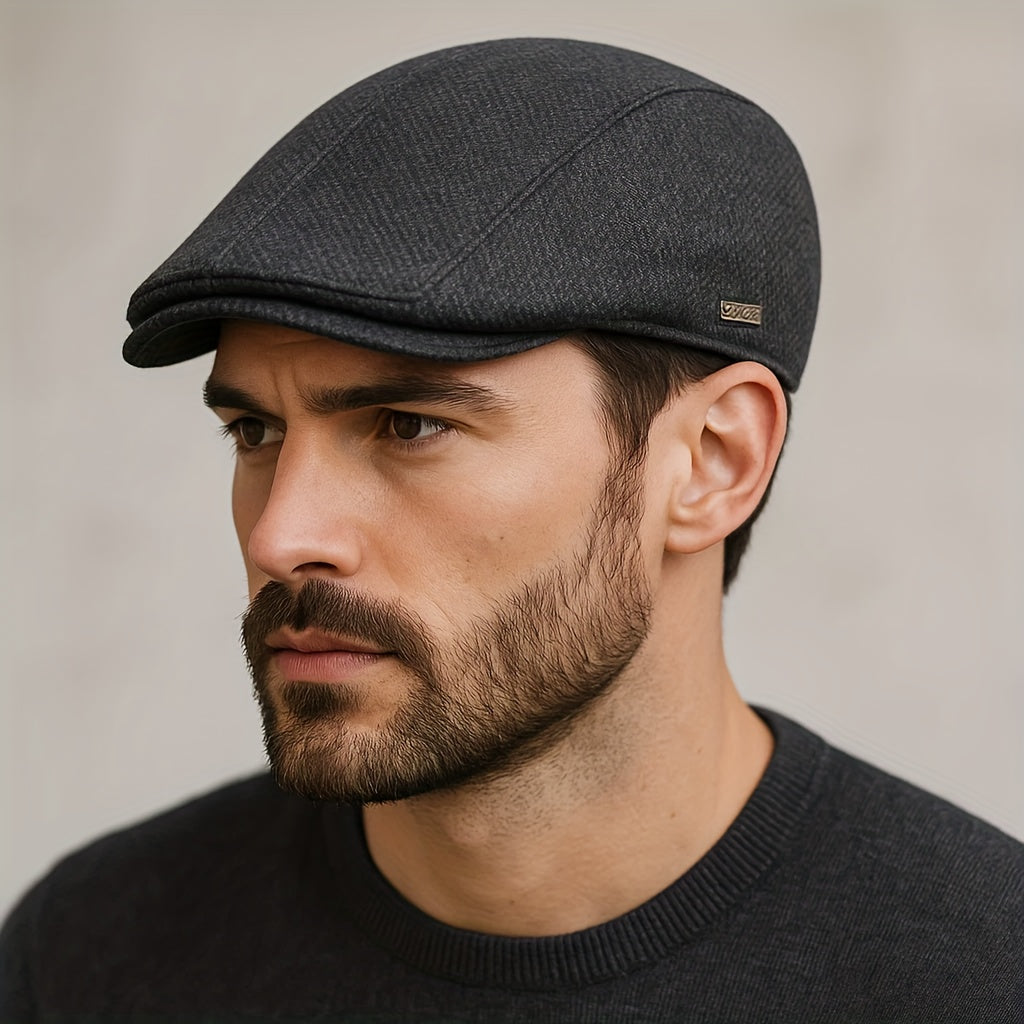 Tekstureret flatcap til mænd