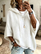 Women’s Hooded Oversized Knit Poncho
