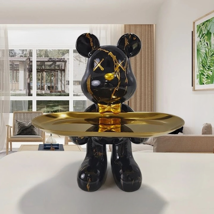 Bear Figurine Serving Tray