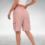 Cargo-Bermudashorts für Damen mit Kordelzug