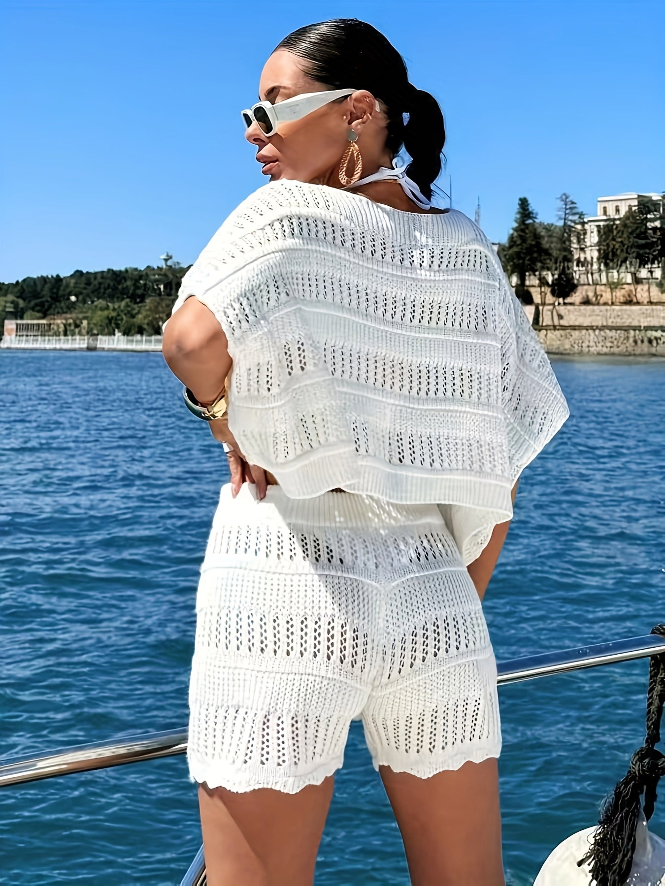 Crochet Summer Co-ord Set for Women Lightweight Breathable Holiday Style