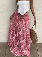 Długa spódnica damska boho w paisley