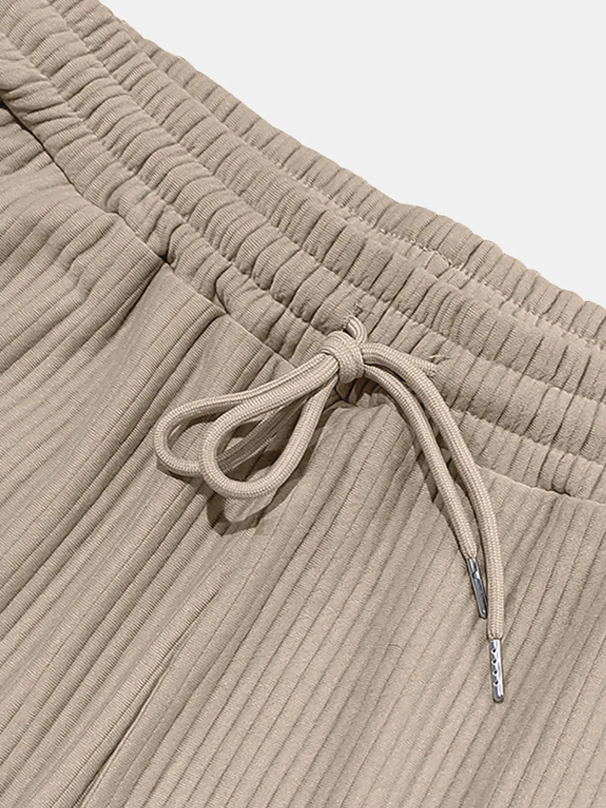Herren-Loungebundhose mit Rippenstruktur, elastischem Bund und lockerem Schnitt