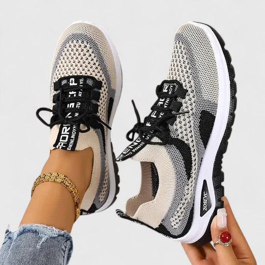 Women's Breathable Mesh Lace-Up Sneakers