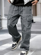 Men's Contrast Stitch Cargo Trousers