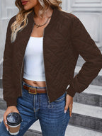Chaqueta bomber acolchada de diamante para mujer