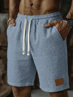 Men's Textured Drawstring Lounge Shorts