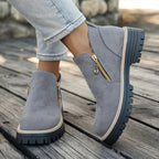 Women’s Side Zip Platform Ankle Boots