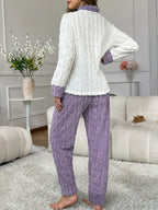 Women’s Plush Button-Up Pajama Set