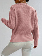 Women’s Textured Knit Peplum Sweater