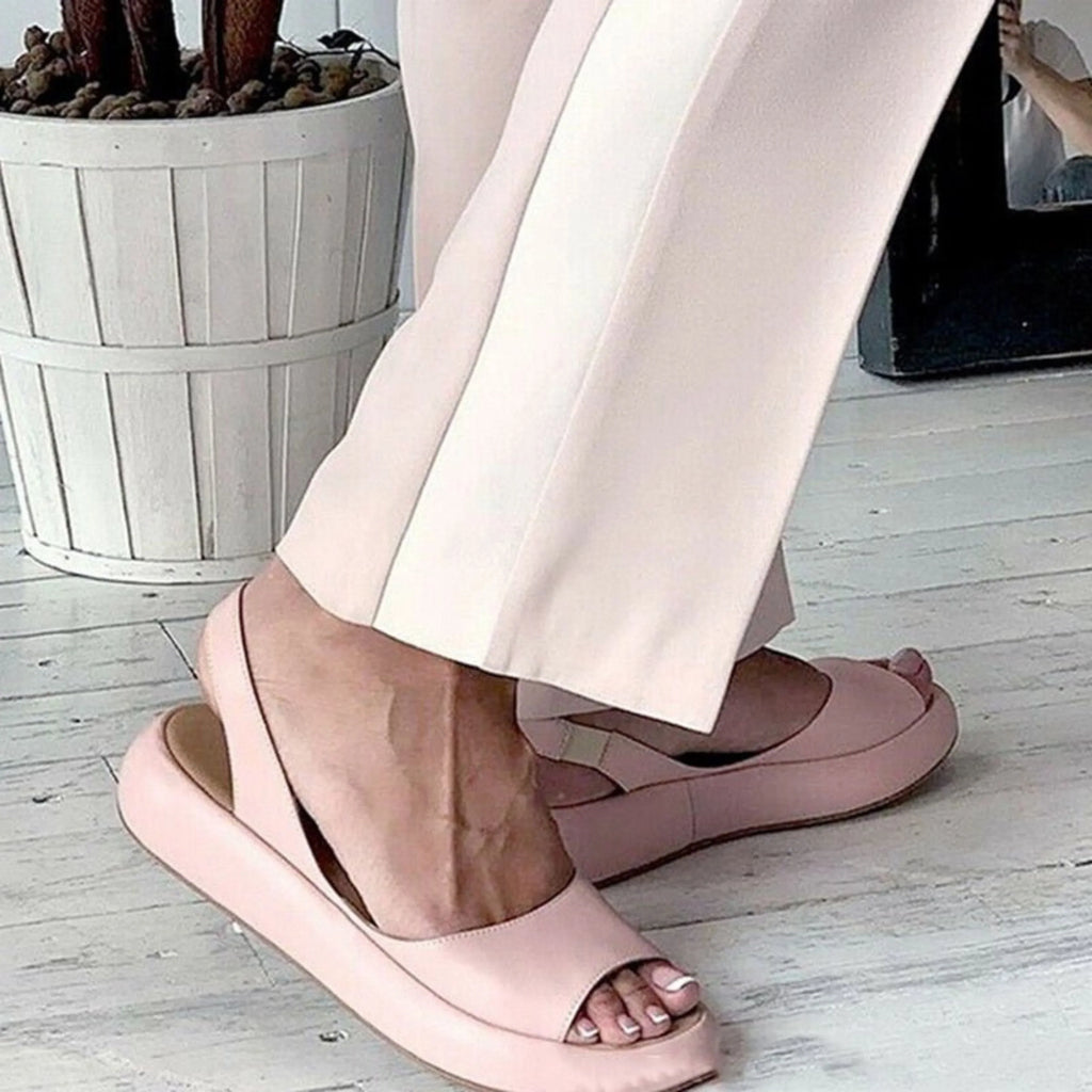 Minimalistische Damensandalen mit gepolsterter Sohle und leichtem Slip-On-Design