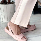 Minimalistische Damensandalen mit gepolsterter Sohle und leichtem Slip-On-Design