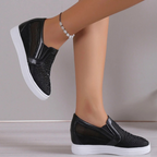 Damskie wsuwane sneakersy z kryształkami, wygodne
