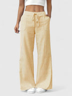 Women's Striped Wide Leg Trousers