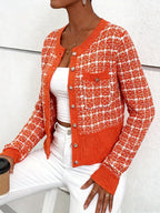 Women’s Textured Button-Front Cardigan