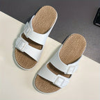 Herren-Komfort-Sandalen zum Hineinschlüpfen mit Doppelschnalle