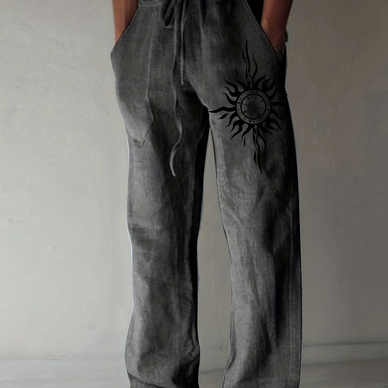 Herren-Relaxhose mit Grafik und Kordelzug