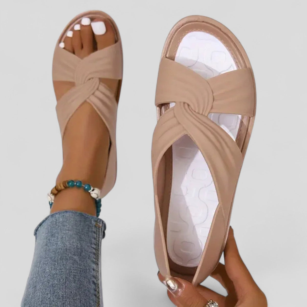 Women's Twist Strap Comfort Sandals