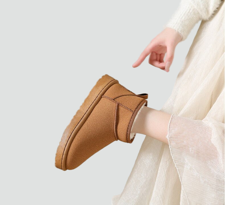 Bottines pour femme doublées en fausse fourrure