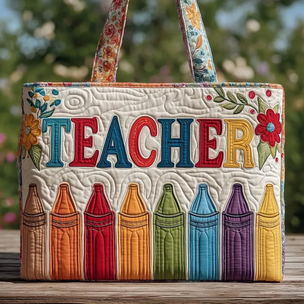 Bolso tote acolchado para profesoraાવ્યો