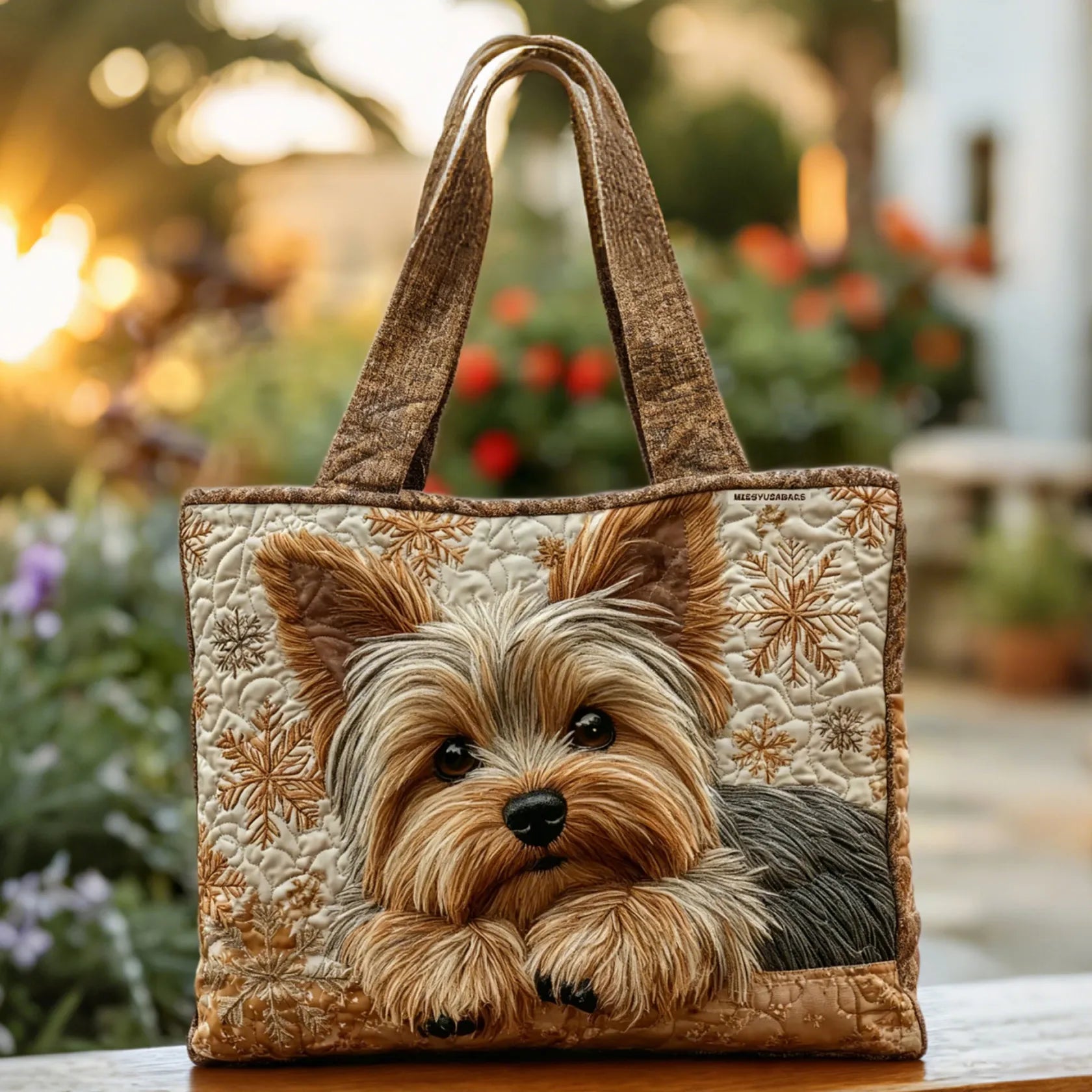 Women's Yorkshire Terrier Quilted Tote