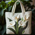Sac fourre-tout matelassé fleuri pour femme, motif arum