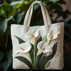 Sac fourre-tout matelassé fleuri pour femme, motif arum
