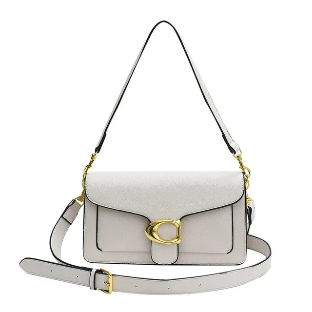 Strukturierte Schulter-Crossbody-Tasche für Damen mit Überschlag