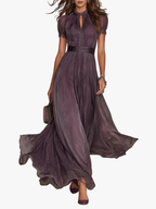 Women's Flowing Textured Maxi Dress with Lightweight Elegant Silhouette