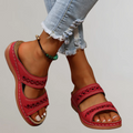 Women's Cushioned Slip-On Cut-Out Comfort Slide Sandals