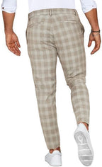 Herren Slim Fit Karohose mit Stretch-Komfort