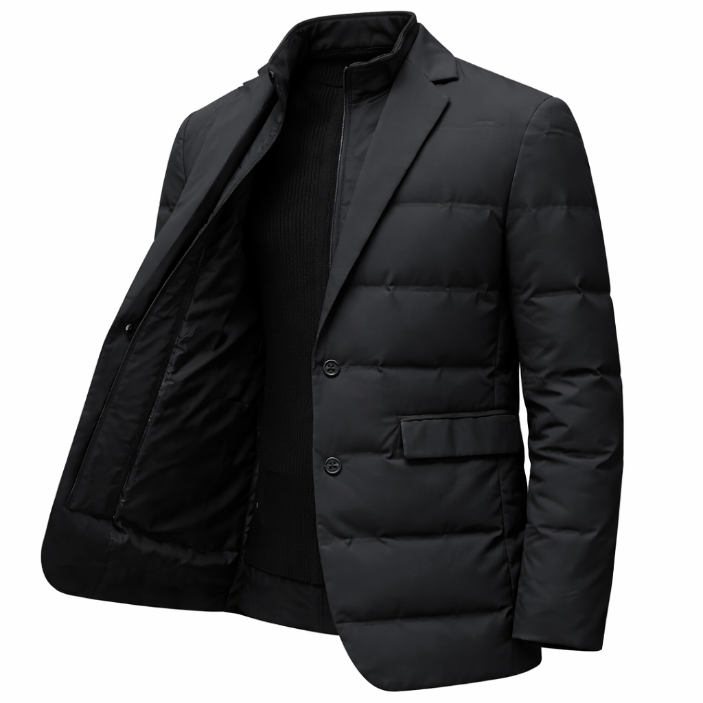 Herren-Steppblazer mit fallendem Revers